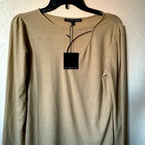 Women’s blouse Gold with oval cut out on left side